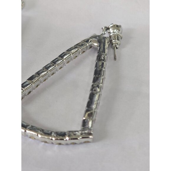 Triangle Drop Earrings – Elegant Rhinestone Sparkle - Picture 7 of 12